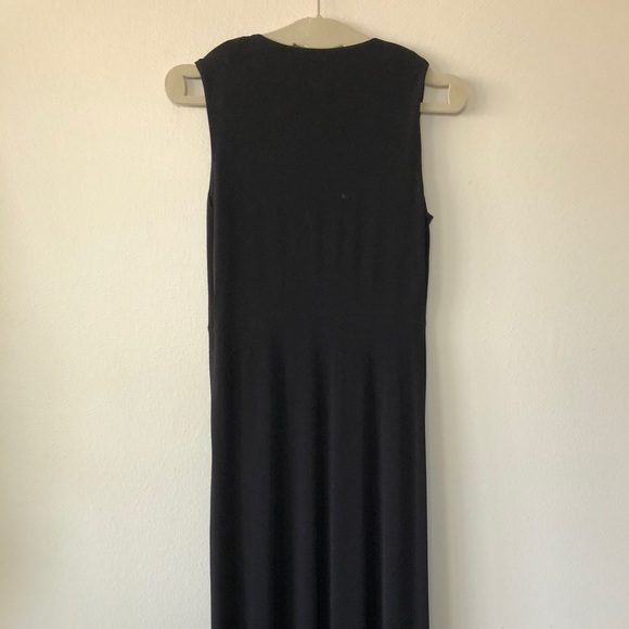 Calvin Klein Black Long Gown Metal Waist Detail 8 - Picture 6 of 7